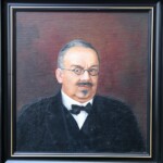 Portret  prof. Józefa Hornowskiego; J. Rybkowska; 1959; Warszawa; płótno; olej; MHM WUM/3181