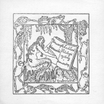 Ekslibris Zakładu Patologii ogólnej i doświadczalnej Uniwersytetu Warszawskiego, S. Dąbrowski, Warszawa 1918; papier; litografia; MHM WUM/1081