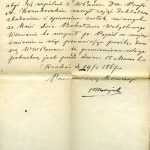 List do dra Aleksandra Kremera w sprawie przeprowadzenia badania szczątków Bolesława Wstydliwego, Kraków 1867; papier żeberkowy; pismo odręczne; MHM WUM/702